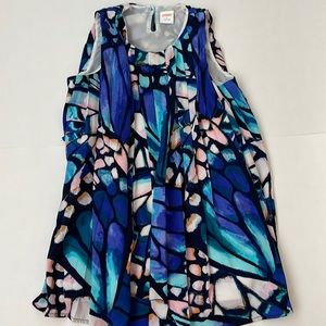 Girls blue mosaic dress - size 5